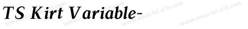 TS Kirt Variable字体转换